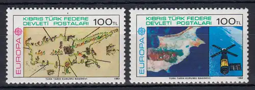 Union européenne 1983 Cypres turcs 127-128, 2 valeurs, ensemble ** / MNH de bloc 4