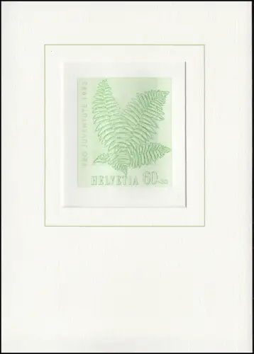 Suisse Impression spéciale Pro Juventute Weihnachen 1513 Plantes de la forêt Vermfarn