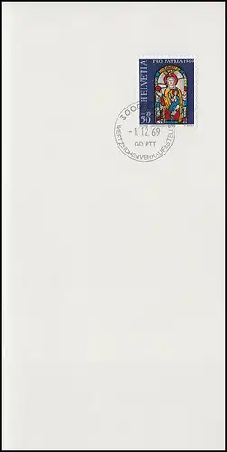 Suisse 905 Pro Patria: Artisanat 1969, carte de voeux PTT pour la fin de l'année