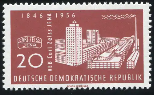 546 Carl Zeiss 20 Pf avec PLF point en haut à gauche du N de BENGS, case 4, **