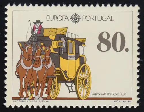 Europaunion 1988 Portugal 1754b, Marke ** / MNH aus Block 57