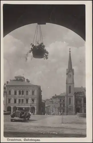 BS Feldbekleidungsamt der Luftwaffe 1/VIIII, AK Stadtansicht, TRAUTENAU 19.11.43