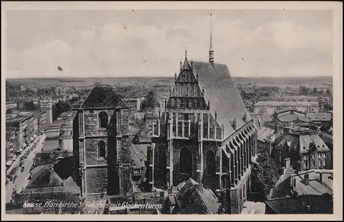 BS Fliegerhorst Grottkau, AK Pfarrkirche St. Jakobus, FALKENAU/SCHLES. 6.7.42