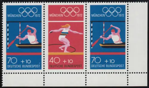 ER W 37.1.1 Olympia 70-40-70 aus MHB, Ecke unten rechts, postfrisch **