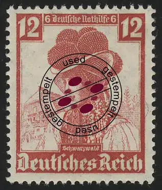 593 Nothilfe Volkstrachten Schwarzwald 12 Pf O