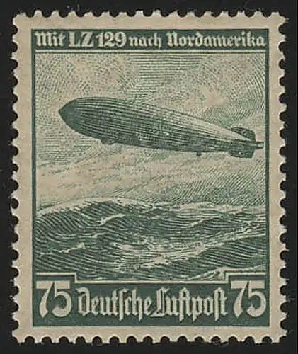 607X Zeppelin LZ129 75 Pf (*)