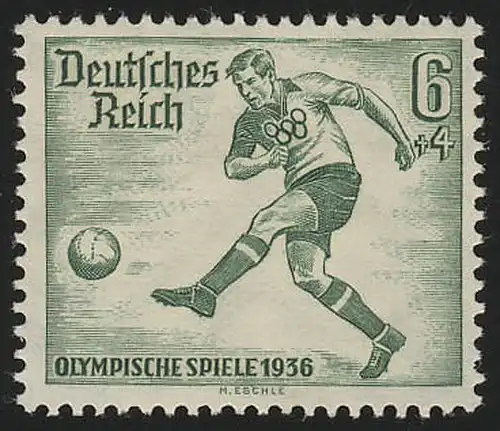 611 Olympische Sommerspiele 6+4 Pf Fußballspieler **