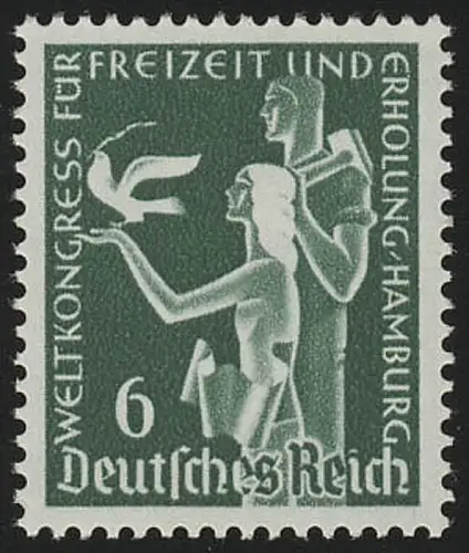 622 Weltkongress für Freizeit und Erholung 6 Pf, postfrisch **