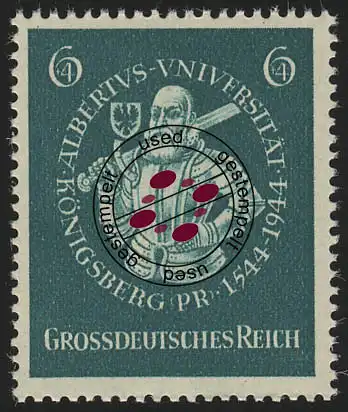 896 Uni Königsberg 1944 - Marque O