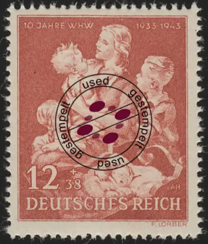 859 Winterhilfswerk 1943, gestempelt O