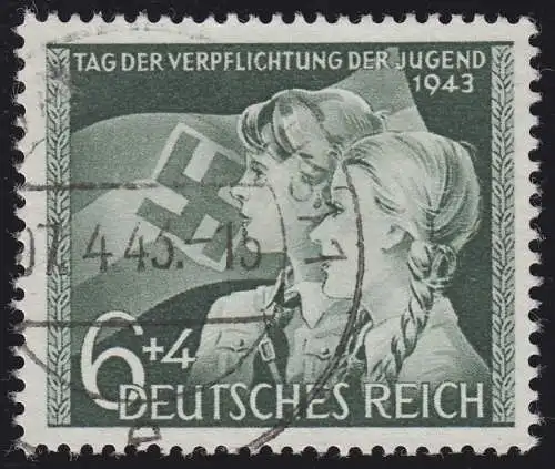 843 Tag der Verpflichtung der Jugend 1943 - Marke O