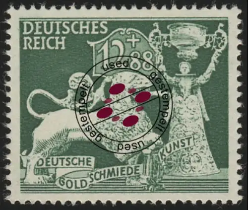 817 Gesellschaft für Goldschmiedekunst 12+88 Pf, gestempelt O