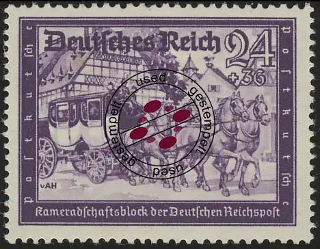 778 Kameradschaftsblock 24+36 Pf O