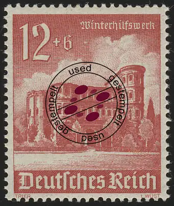 756 Winterhilfswerk Bauwerke 12+6 Pf O