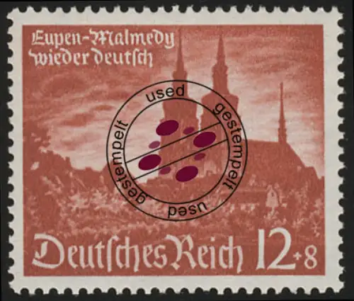 749 Wiedereingliederung Eupen 12 Pf O