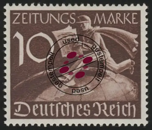 739Z Zeitungsmarke 10 Pf, gestempelt O