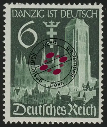 714 Wiedereingliederung Danzigs 6 Pf, gestempelt O