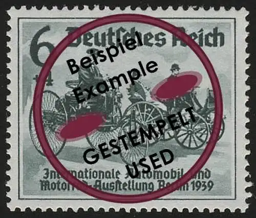 686 Automobil-Ausstellung 6+4 Pf, gestempelt O