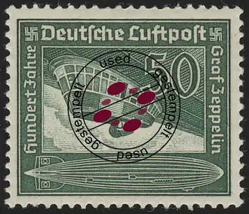 670 Flugpostmarke Graf von Zeppelin 50 Pf O