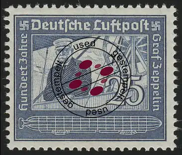 669 Flugpostmarke Graf von Zeppelin 25 Pf O