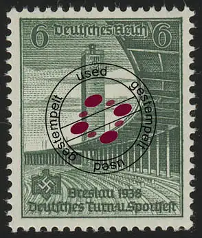 666 Turnfest Breslau 6 Pf, gestempelt O