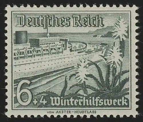 654 Winterhilfswerk Schiffe 6+4 Pf, postfrisch **