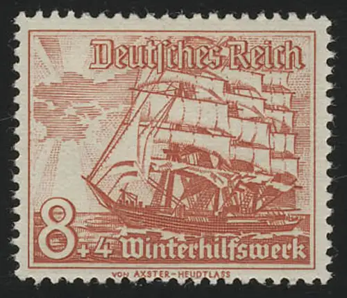655 Winterhilfswerk Schiffe 8+4 Pf, postfrisch **