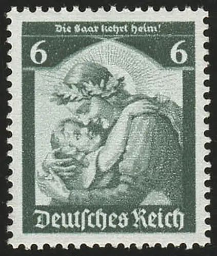 566 1935 Saarabstimmung 6 Pf ** blass hellgrün (Erstauflage)