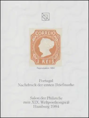 Sonderdruck Portugal Nr. 1 Neudruck Salon Hamburg 1984 FAKSIMILE