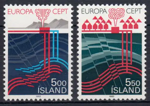 Europaunion 1983 Island 598-599, Satz ** / MNH