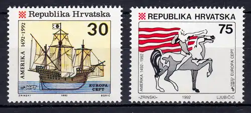 Union européenne 1992 Croatie 209-210 (I édition), phrase ** / NHM