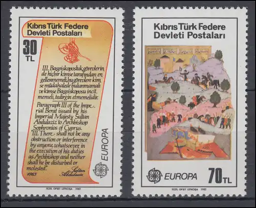 Europaunion 1982 Türkisch-Zypern 114-115, Satz ** / MNH