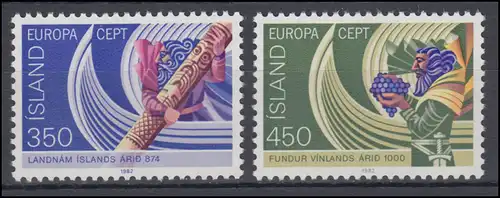 Europaunion 1982 Island 578-579, Satz ** / MNH