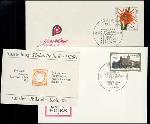 Dossier Philatelia Cologne 1989: Exposition Philatelie en RDA Impression spéciale et GA