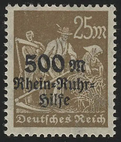 259 Rhein- und Ruhrhilfe 25 M + 500 M, postfrisch **