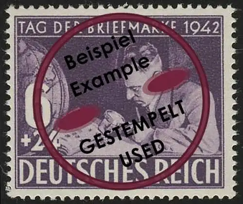 811 Tag der Briefmarke 1942 - Marke O gestempelt