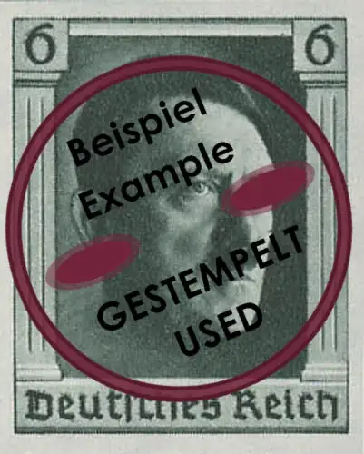 647 Exposition des timbres 6 Pf du bloc 8, O cacheté