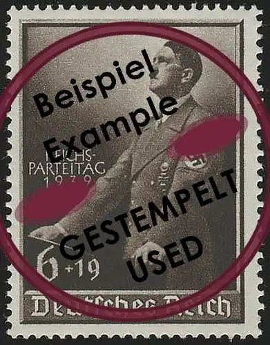 701 Reichsparteitag 1939 - Marke O gestempelt