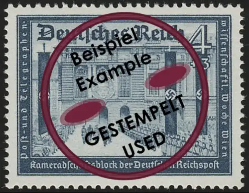 703 Kameradschaftsblock 4+3 Pf, gestempelt O