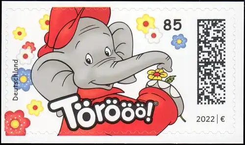 3679 Benjamin Blümchen, selbstklebend auf neutraler Folie, ** postfrisch