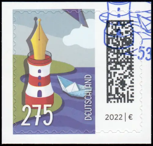 3668 stylo à ressort lumineux 275 centimes, autocollant sur film neutre, EV-O Bonn