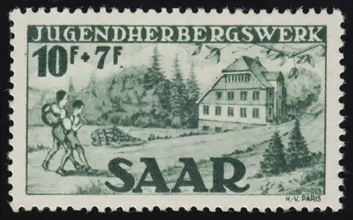 263VI Auberge de jeunesse 10 Fr avec PLF VI point épais sous le F de 7 F, **