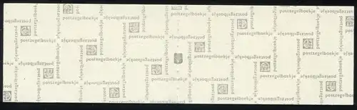 Markenheftchen 6y Königin Juliane 1972, Tarife, Kreuz oben, PB 6-f, mit ZB, **