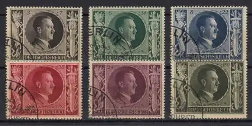 844-849 Geburtstag-Satz 1943 mit SSt BERLIN - BANNT DEN BOLSCHEWISMUS