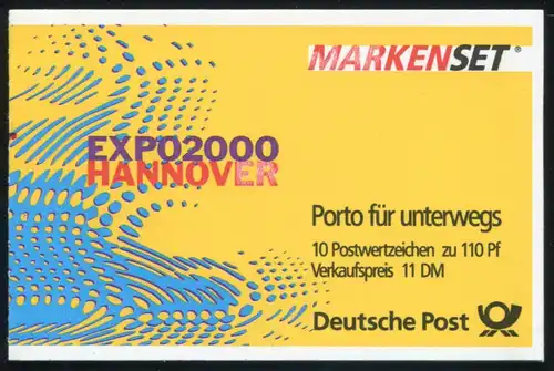 39I MH EXPO 2000: marquage noir de coupe, DDF couleur rouge faible, ZB **