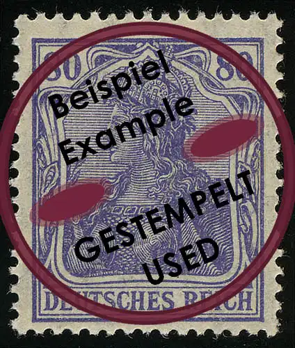 149aII Germania 80 Pf Drucktype II, O geprüft