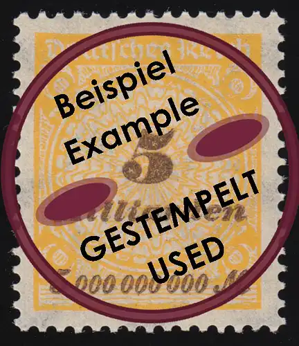 327AW Cercle avec motif de rosettes 5 milliards de m tamponné O