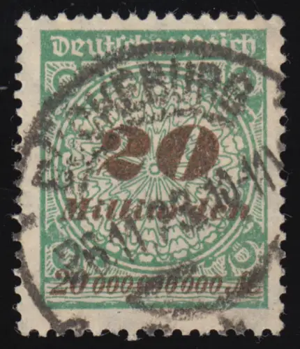 329AW Kreis mit Rosetten-Muster 20 Mrd M gestempelt O