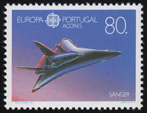 Europaunion 1991 Portugal-Azoren 416, Marke ** / MNH aus Block 12