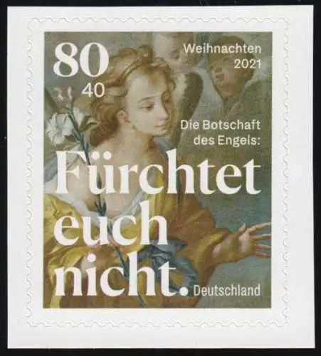 3642 Weihnachten 2021 - Verkündigungsengel, selbstklebend aus MH 124, **